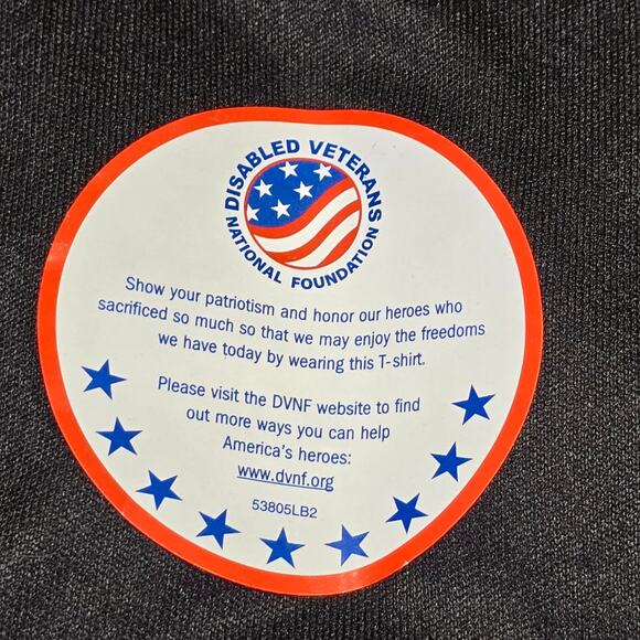 Disabled Veterans Black Tee Shirt NEW Flag Eagle Graphic Print Men Size L Cotton - Picture 3 of 8